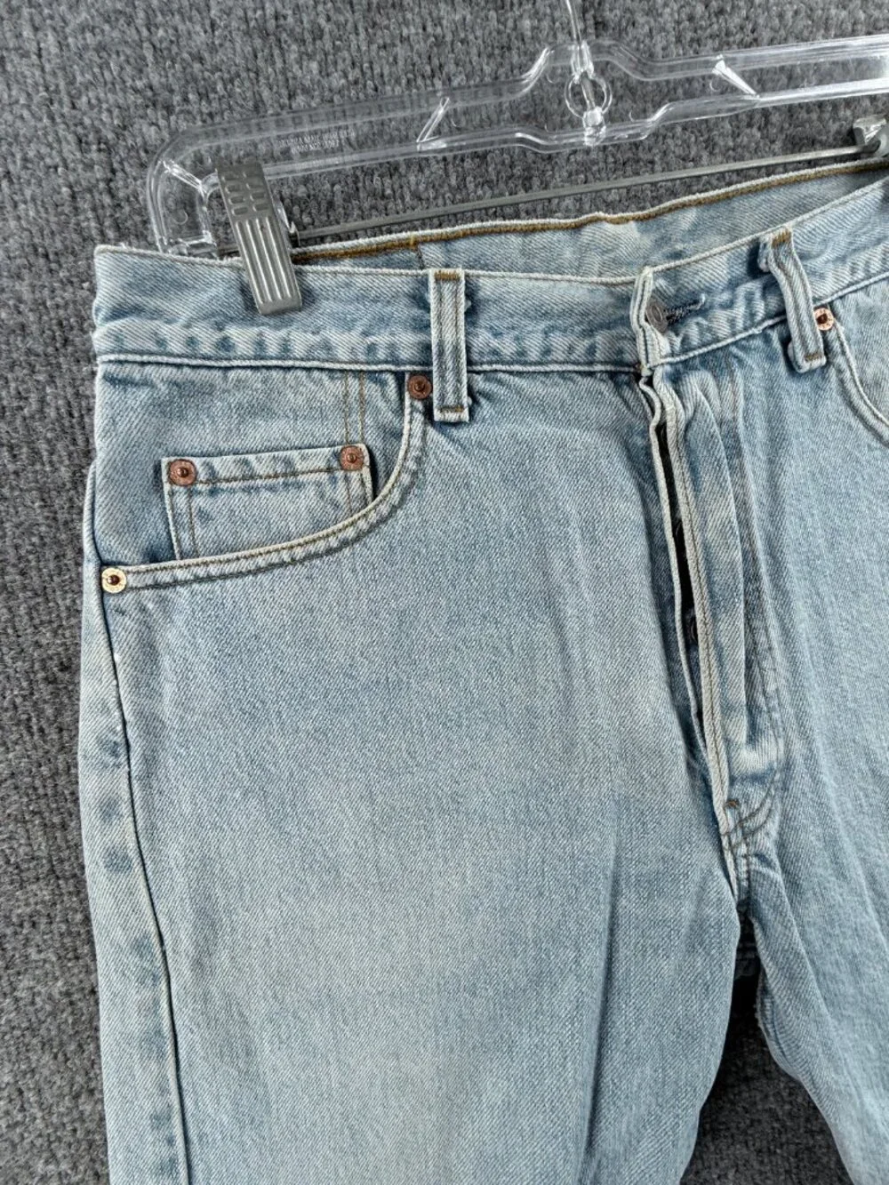 VTG Levis Orange Tab 641 Button Fly Jort Blue 32 Shorts Tunisia Denim ACTL 31x10